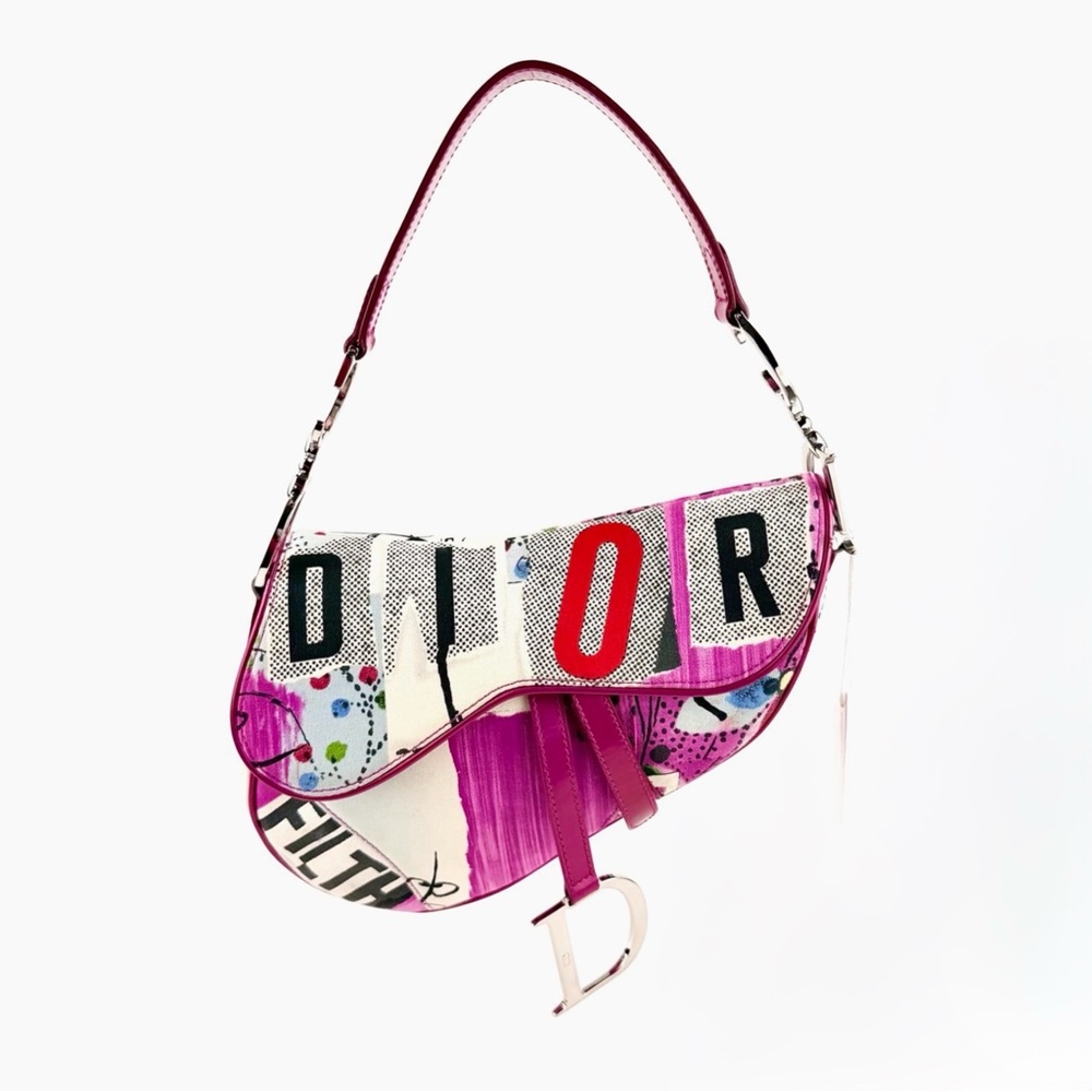 •SOLD• RARE Christian Dior Filth Saddle Bag By John Galliano 2003